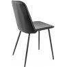 Chaise de restaurant (lot de 2) structure métal et assise similicuir Boston