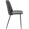 Chaise de restaurant (lot de 2) structure métal et assise similicuir Boston