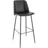 Tabouret de bar (lot de 2) structure métal et assise similicuir Boston