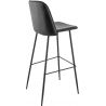 Tabouret de bar (lot de 2) structure métal et assise similicuir Boston