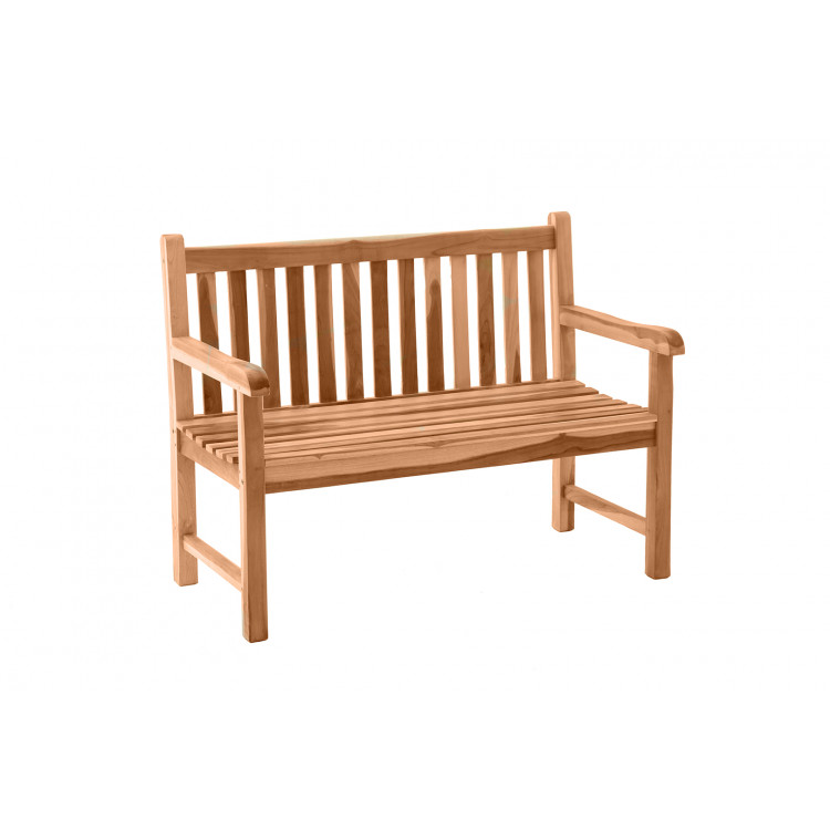 Banc de jardin 120 cm en teck massif naturel Eoline