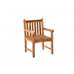 Fauteuil de jardin en bois de teck massif naturel Eoline