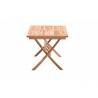 Table de salon de jardin en bois de teck massif naturel Eoline