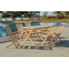 Chaise de jardin en teck massif naturel (lot de 2) Eoline