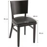 Chaise de restaurant (lot de 2) structure en hêtre teinté Marco