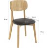 Chaise de bar (lot de 2) structure en hêtre Kostas