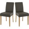 Chaise de restaurant (lot de 2) structure en hêtre Luka