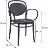 Fauteuil d'extérieur en polypropylène Liana