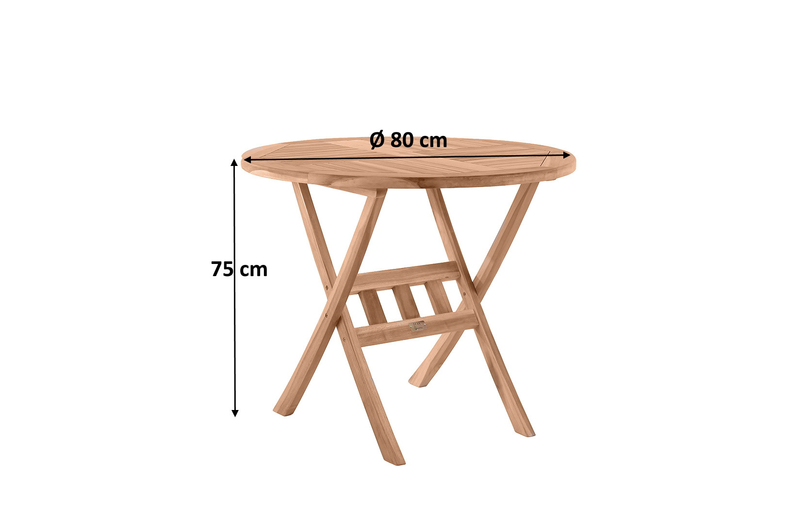 Table de jardin ronde 150cm en teck massif