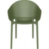 Fauteuil d'extérieur (lot de 4) en polypropylène Léona
