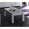 Table basse rectangulaire design laqué blanc Judy