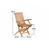 Fauteuil de jardin en teck massif naturel (lot de 2) Eoline