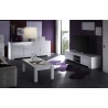 Table basse rectangulaire design laqué blanc Judy