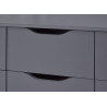Meuble de rangement contemporain 6 tiroirs gris graphite Octavia