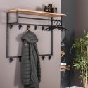 Portemanteau industriel en acacia massif naturel H 80 cm Marjorie