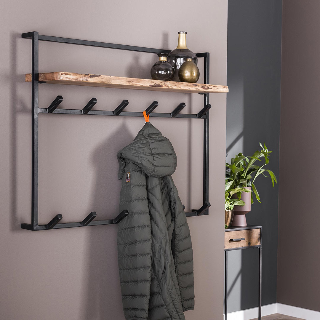 Porte-manteau Mural Moderne, Cintre D'angle en Bois Massif pour