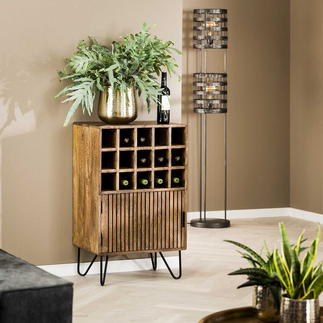 Armoire À Vin D'angle En Verre, Vitrine En Bois Massif, Buffet