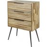 Commode industrielle en teck 3 tiroirs Alyssa