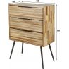 Commode industrielle en teck 3 tiroirs Alyssa