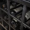 Armoire à vin industrielle en métal noir 2 portes/12 compartiments Clem