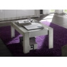 Table basse contemporaine pin blanc/blanc laqué Maroussia