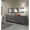 Buffet/bahut contemporain coloris gris Fino