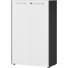 Armoire de bureau moderne H 120 cm blanc/graphite Riberia