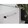 Armoire de bureau moderne H 120 cm blanc/graphite Riberia