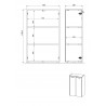 Armoire de bureau moderne H 120 cm blanc/graphite Riberia