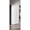 Armoire de bureau moderne H 196 cm blanc/graphite Riberia