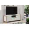 Meuble TV scandinave 150 cm blanc/chêne Jedusor