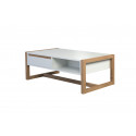 Table basse scandinave blanc/chêne Jedusor