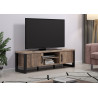 Meuble TV style industriel 166 cm chêne foncé Clémentine