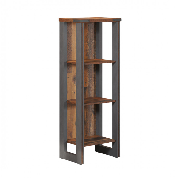 Etagère de bureau style industriel H 136 cm chêne vieilli Asmina