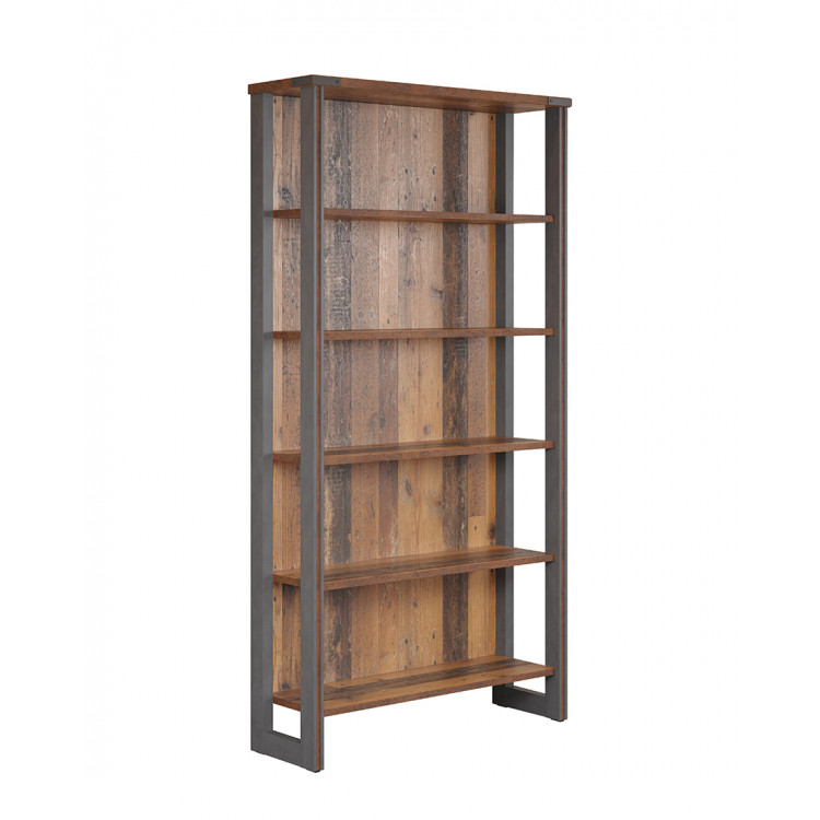 Etagère de bureau style industriel H 213 cm chêne vieilli Asmina I