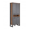 Armoire de bureau style industriel chêne vieilli Asmina