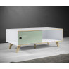 Table basse scandinave blanc/vert Hermine