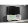 Meuble TV scandinave 145 cm blanc/vert Hermine