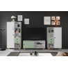 Meuble TV scandinave 145 cm blanc/vert Hermine