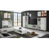 Meuble TV scandinave 145 cm blanc/vert Hermine