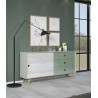 Buffet/bahut scandinave 180 cm blanc/vert Hermine