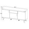 Buffet/bahut style industriel 193 cm chêne/gris Scarlet