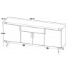 Buffet/bahut style industriel 220 cm chêne/gris Scarlet