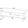 Meuble TV style industriel chêne/gris Scarlet