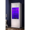 Vitrine 1 porte design laqué blanc Cécilia