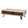 Table basse style industriel chêne/gris Scarlet