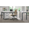 Angle de liaison de bureau contemporain blanc Altesse