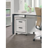 Caisson de bureau contemporain H 50 cm blanc Altesse