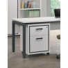 Caisson de bureau contemporain H 64 cm blanc Altesse