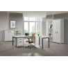 Caisson de bureau contemporain H 64 cm blanc Altesse